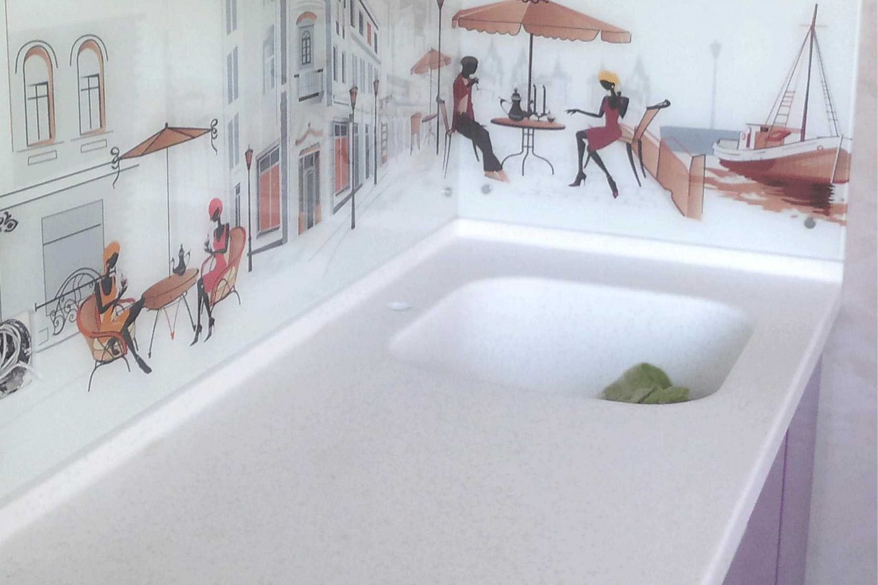 Закажите скинали сиз стекла в ЧУП «Самелго-Плюс» Изготовление скинали из стекла в Минске